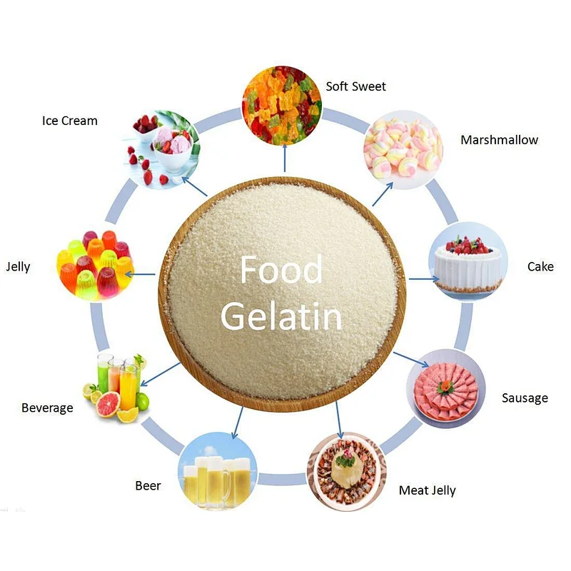 Food Grade Bovine Gelatin High Bloom Bovine Skin Edible Gelatin in Food Industry